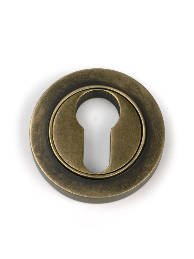 Burnished Brass Round Euro Escutcheon (Plain)