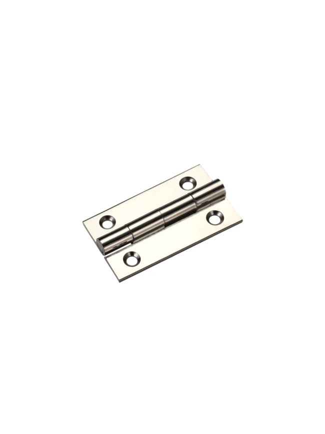 Zoo Hardware Solid drawn brass butt hinge - 38 x 22 x 1.3mm - Polished Nickel