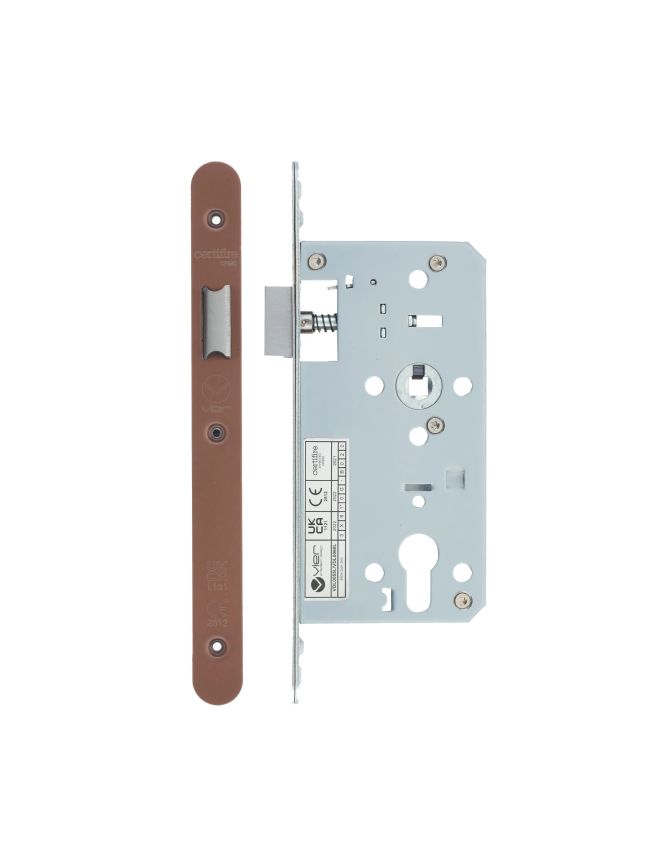 Zoo Hardware 2 Piece - DIN latch - backset 55mm - radius - Bronze