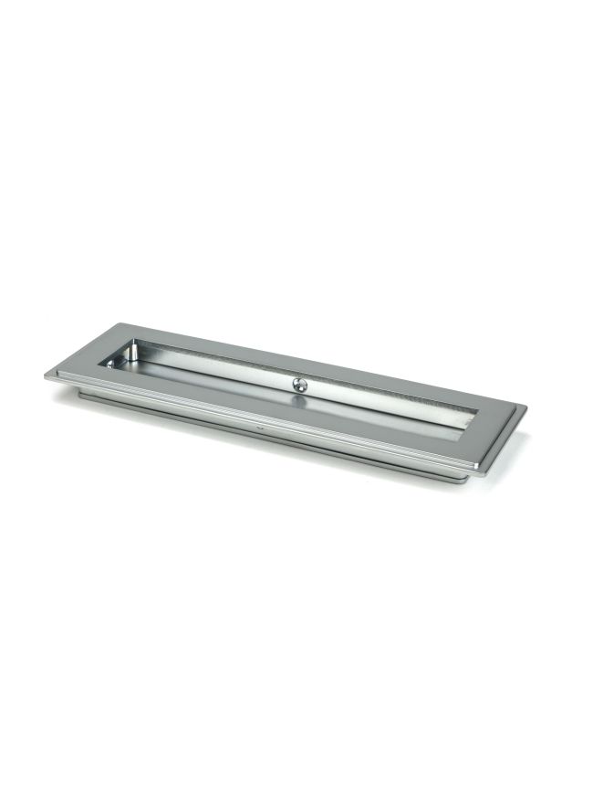 Satin Chrome 175mm Art Deco Rectangular Pull