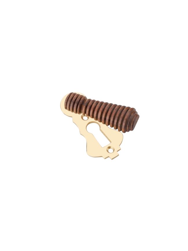 Rosewood Beehive Escutcheon Aged Brass
