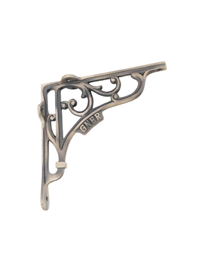 GNER Shelf Bracket Matt Antique 180x180mm (Sold in Pairs)