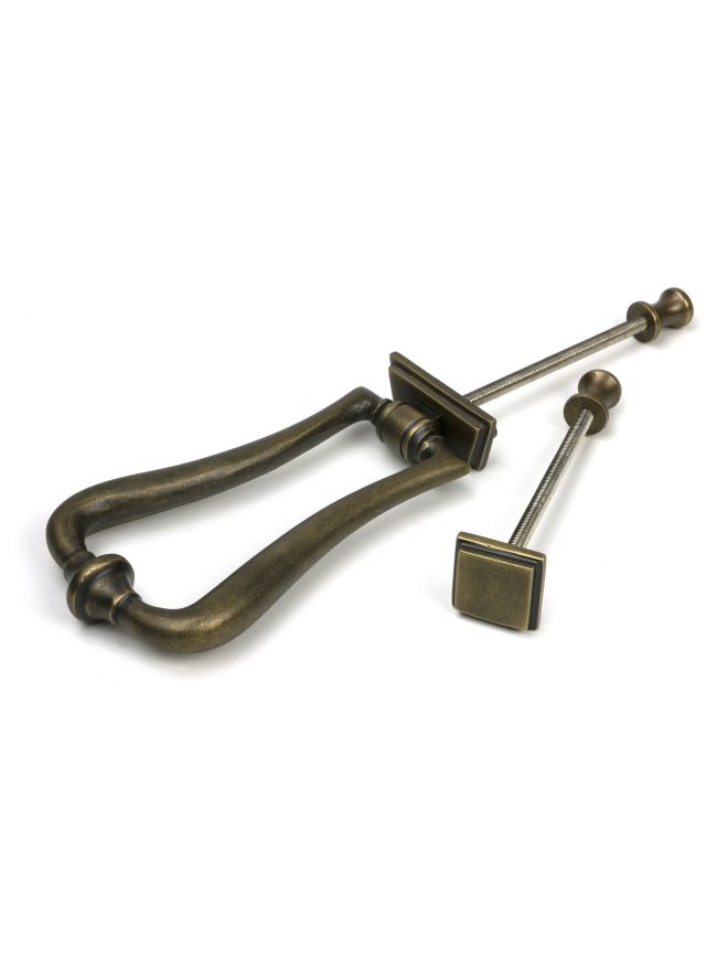 Burnished Brass Slimline Art Deco Door Knocker