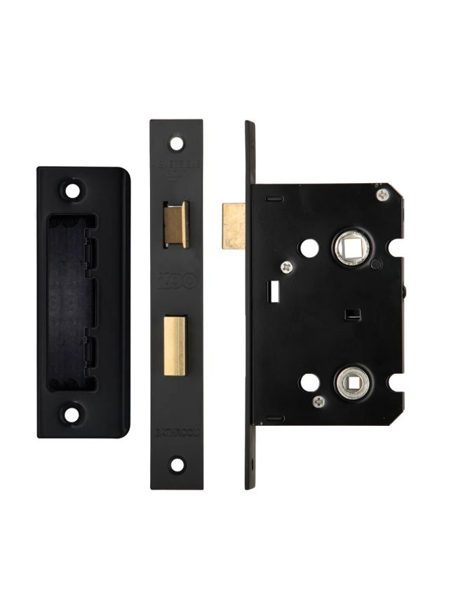 Zoo Hardware Bathroom Lock 2.5" - 57mm c/c - Black
