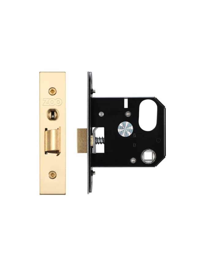 Zoo Hardware Replacement Nightlatch - 76mm c/w PVD Forend and Strike