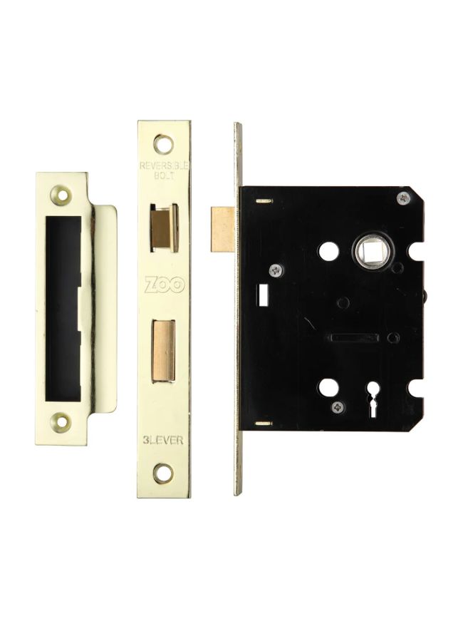Zoo Hardware 3 Lever Sash Lock 3" - smaller case - PVD