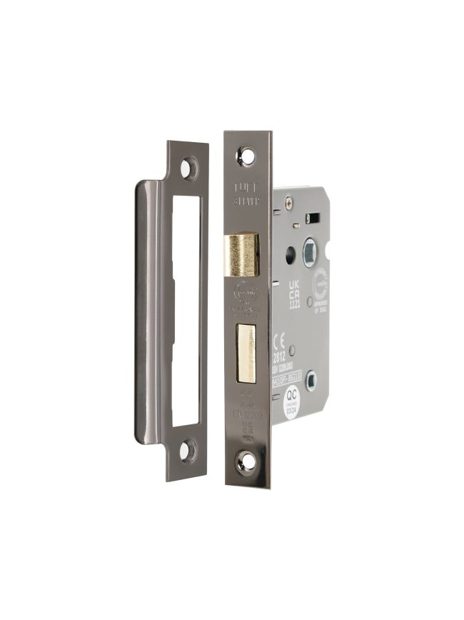 2.5" CE 3 Lever Bathroom Lock FD60 - Black Nickel