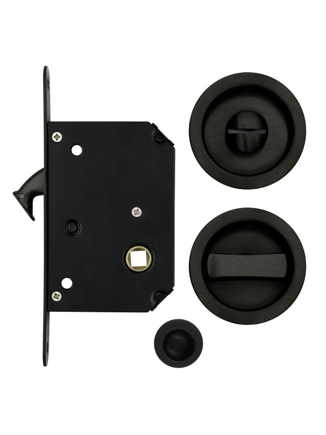 Zoo Hardware Sliding Door Lock Set - Suitable for 35-45mm Thick Doors - Bronze