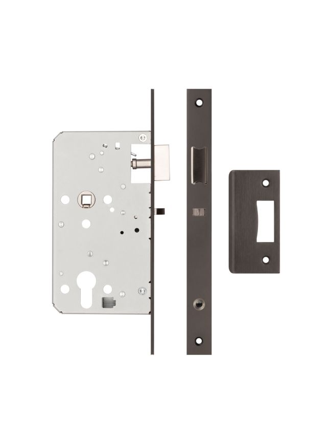 72mm Dark Bronze Din Euro Nightlatch 60mm Backset - By Frelan Hardware - JL-DNL60DB
