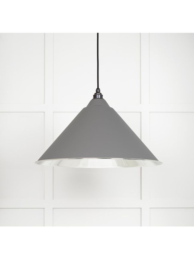 Smooth Nickel Hockley Pendant in Bluff
