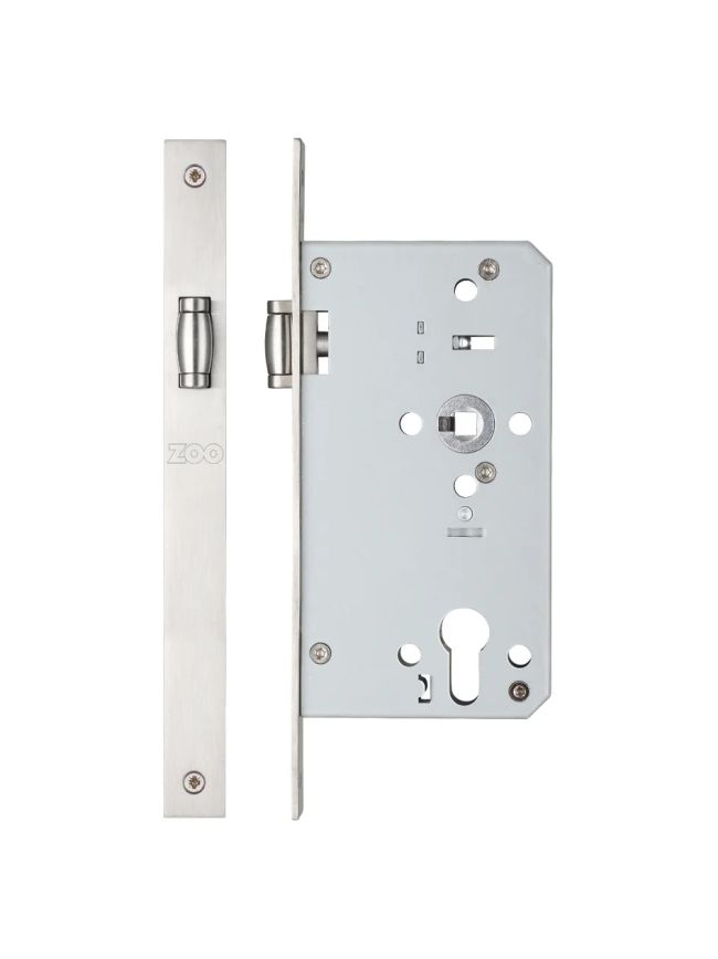 Zoo Hardware Roller din latch - backset 60mm - Satin Stainless