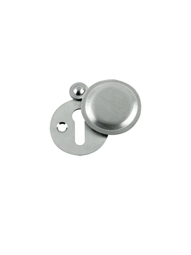 Zoo Hardware Std. Key Profile Victorian Covered Escutcheon 32mm dia. - Satin Chrome