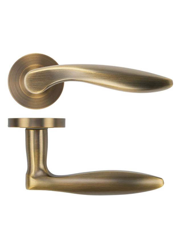 Zoo Hardware Cadiz lever on rose - Antique Brass