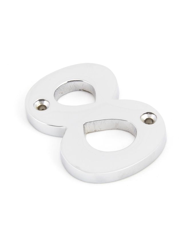 Polished Chrome Numeral 8