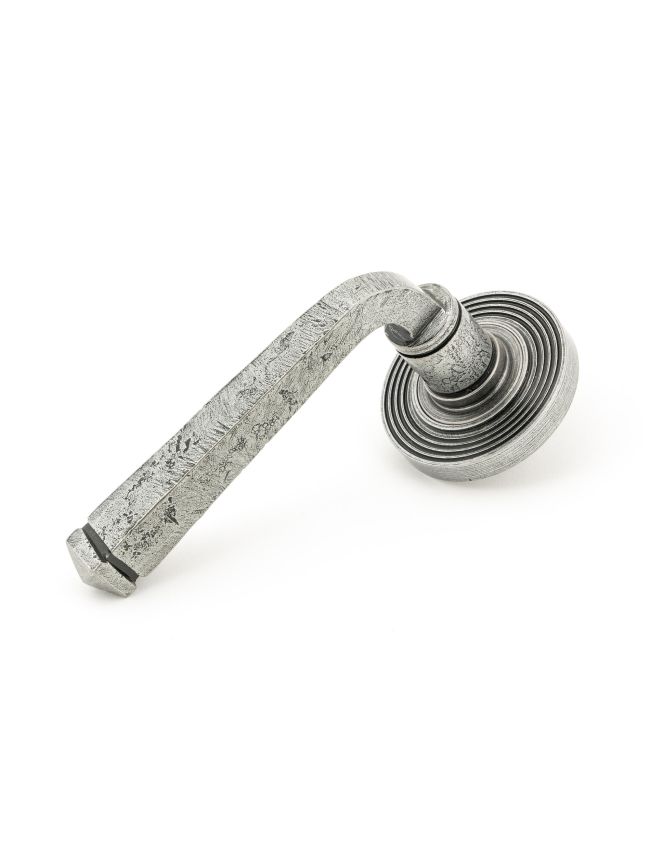 Pewter Avon Round Lever on Rose Set (Beehive)