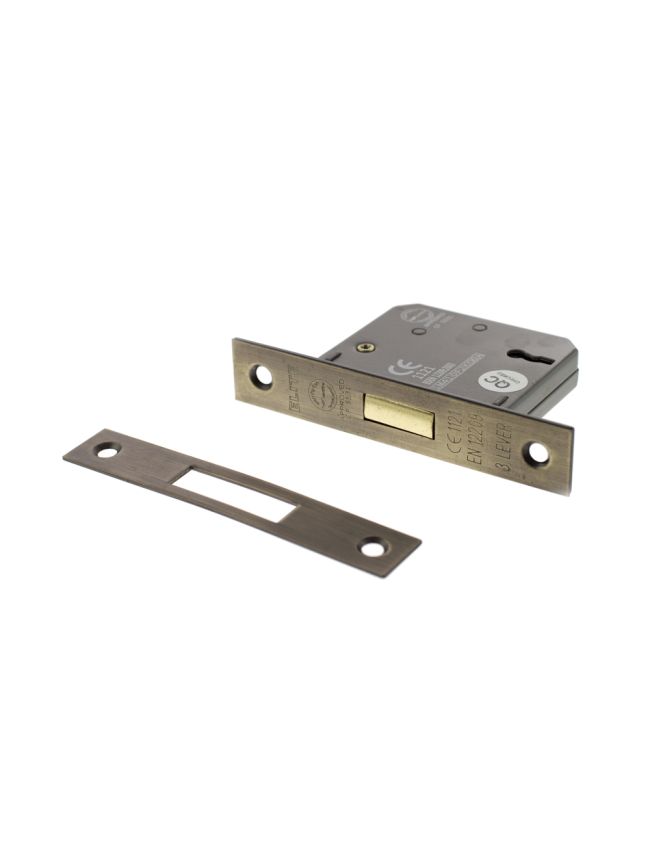 Atlantic 3 Lever Key Deadlock [CE] 3" - Matt Antique Brass