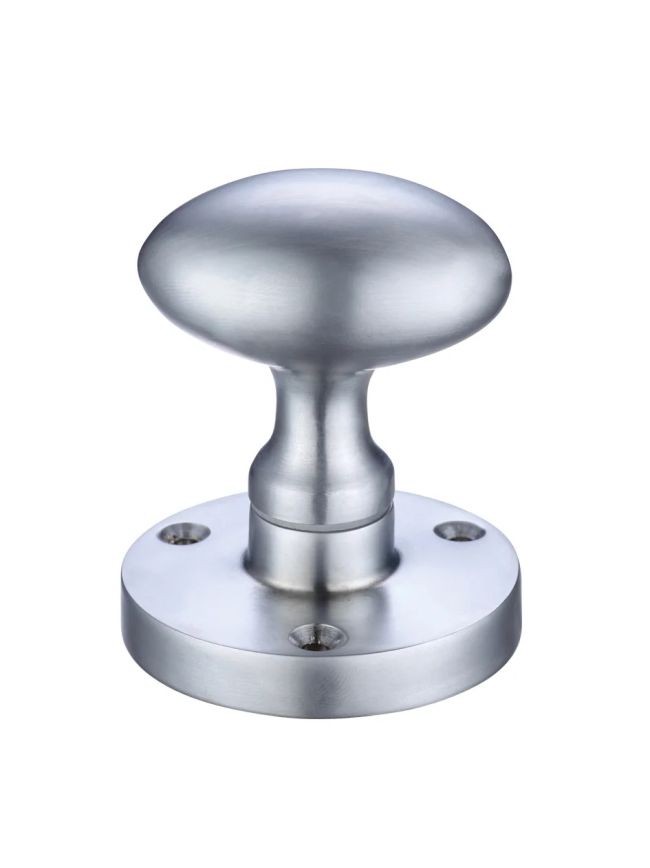 Zoo Hardware Zoo Oval Mortice Knob 60.5mm rose dia - Satin