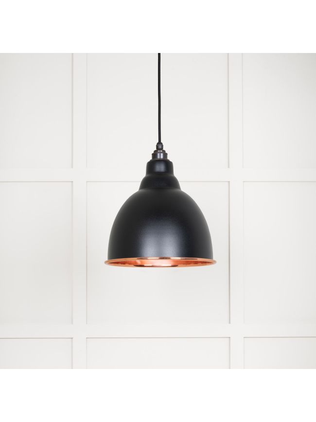 Smooth Copper Brindley Pendant in Elan Black