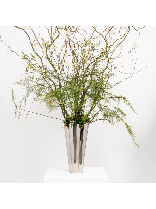 Smooth Nickel Flora Vase