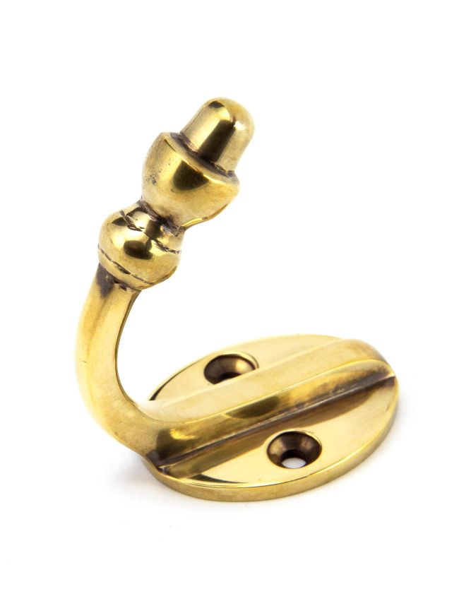 Aged Brass Coat Hook
