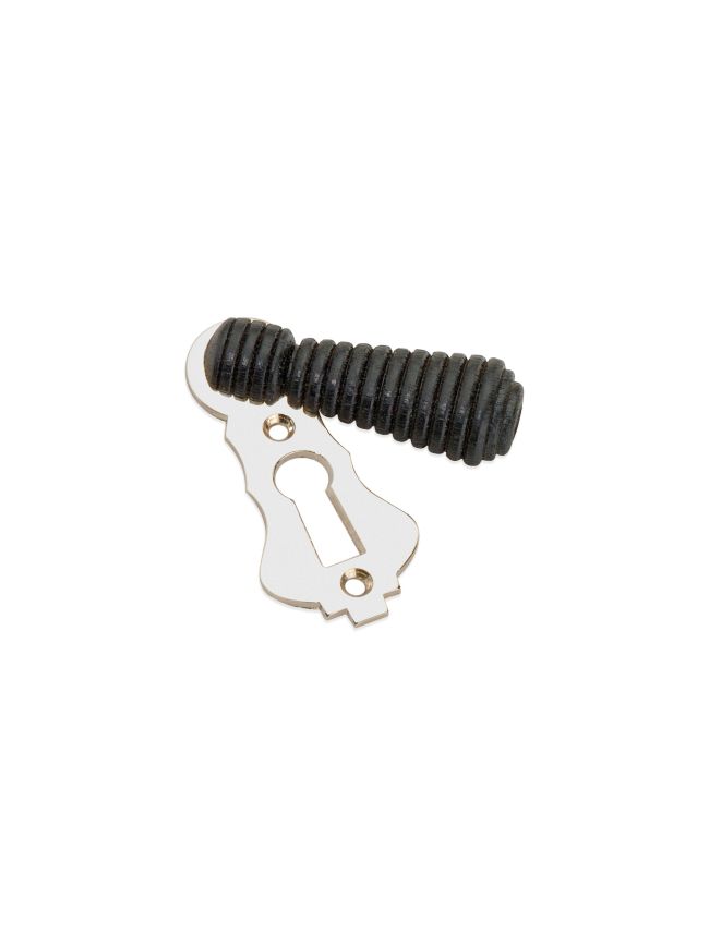 Ebonised Beehive Escutcheon Polished Nickel