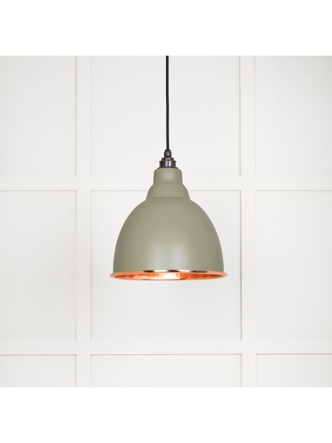 Hammered Copper Brindley Pendant in Tump