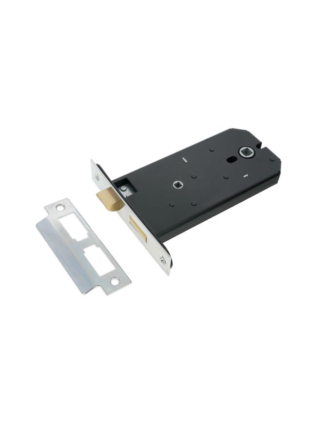 3 Lever Horizontal Bathroom Lock 6" Polished Chrome