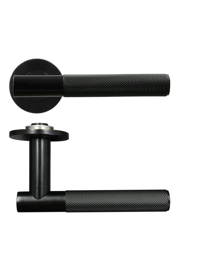 Zoo Hardware Orta Lever on 4mm Round Slim Sprung Rose - PVD Black