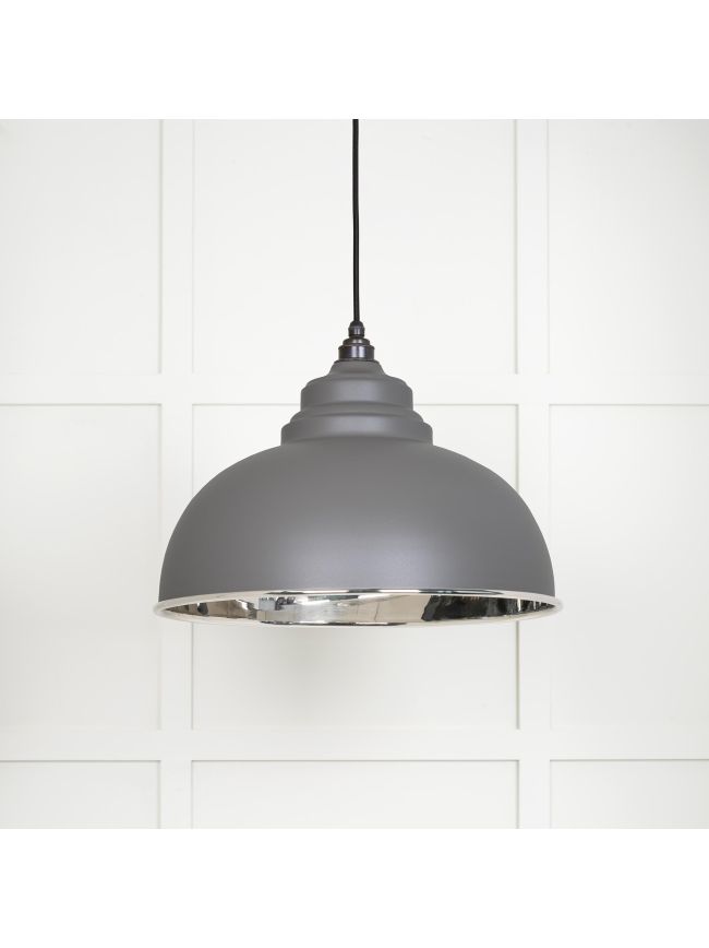 Smooth Nickel Harborne Pendant in Bluff