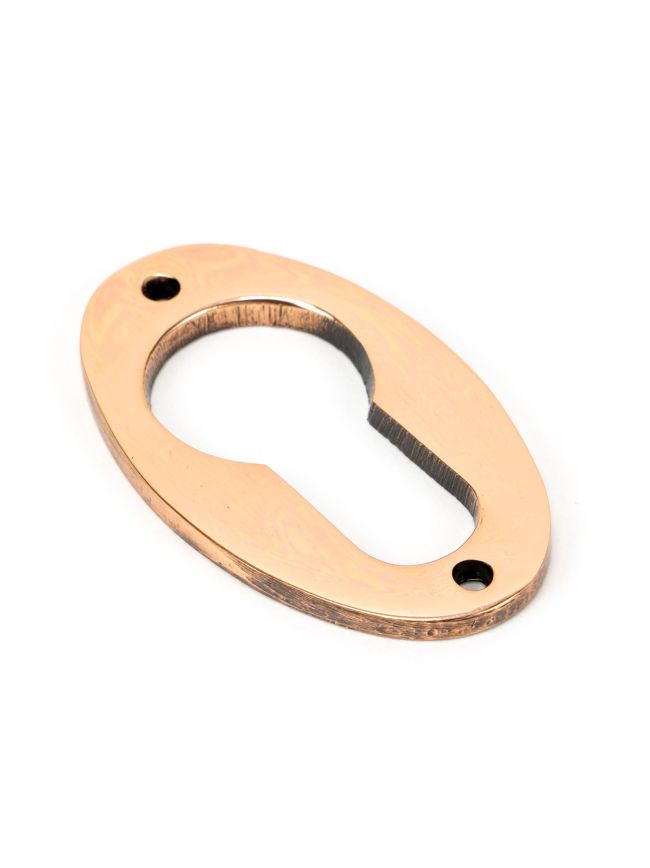 Polished Bronze Oval Euro Escutcheon