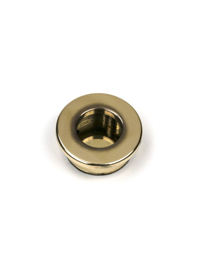 Aged Brass 34mm Round Finger Edge Pull
