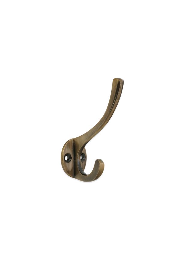 Victorian Coat Hook 87mm Antique Brass