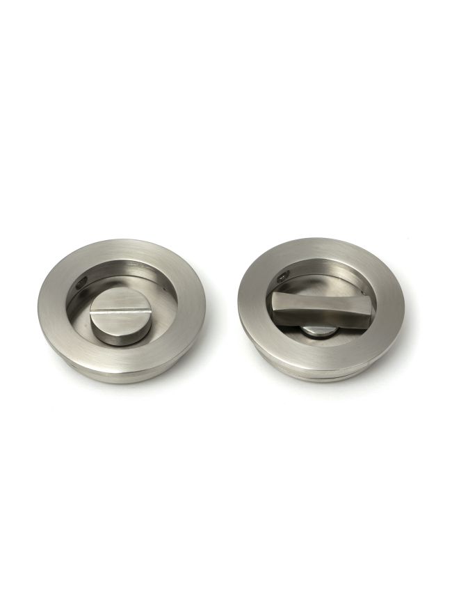 Satin Marine SS (316) 60mm Plain Round Pull - Privacy Set