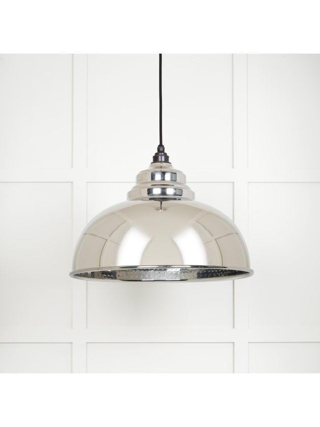 Hammered Nickel Harborne Pendant
