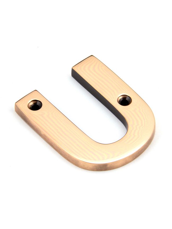 Polished Bronze Letter U