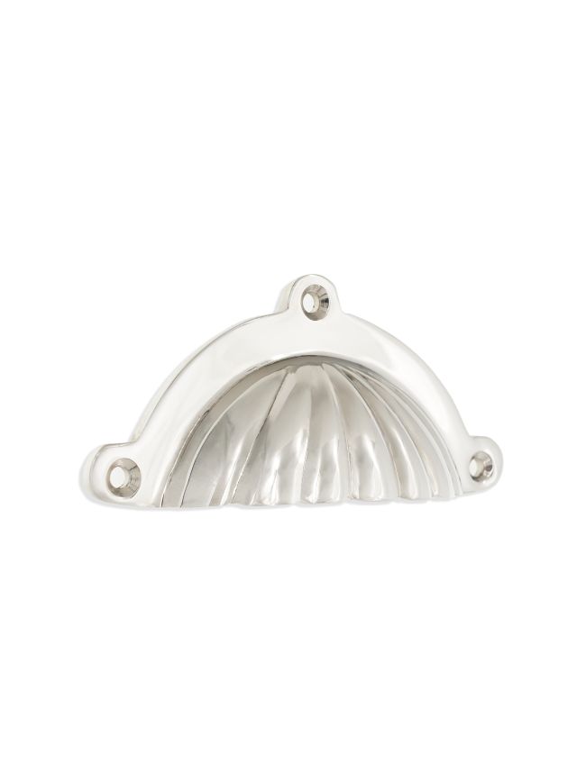 Shell Cup Pull Polished Nickel