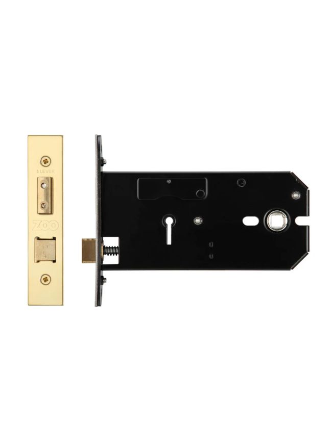 Zoo Hardware 3 Lever Horizontal Lock - 152mm - PVD