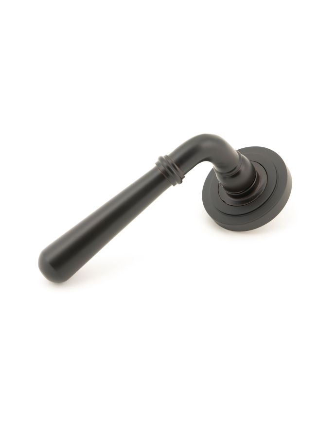 Aged Bronze Newbury Lever on Rose Set (Art Deco) - Unsprung