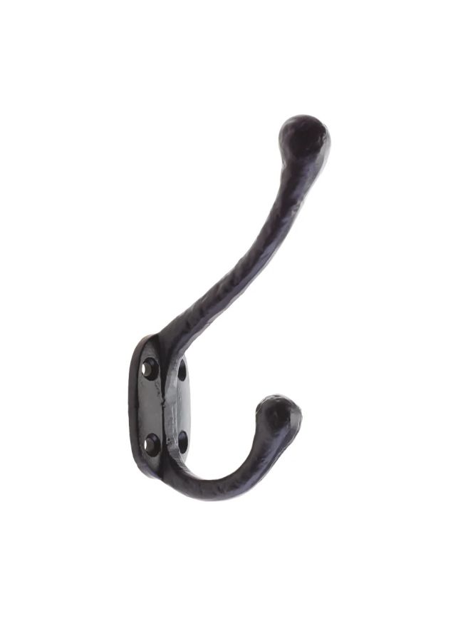 Zoo Hardware Hat and Coat Hook - 4.5" - Black
