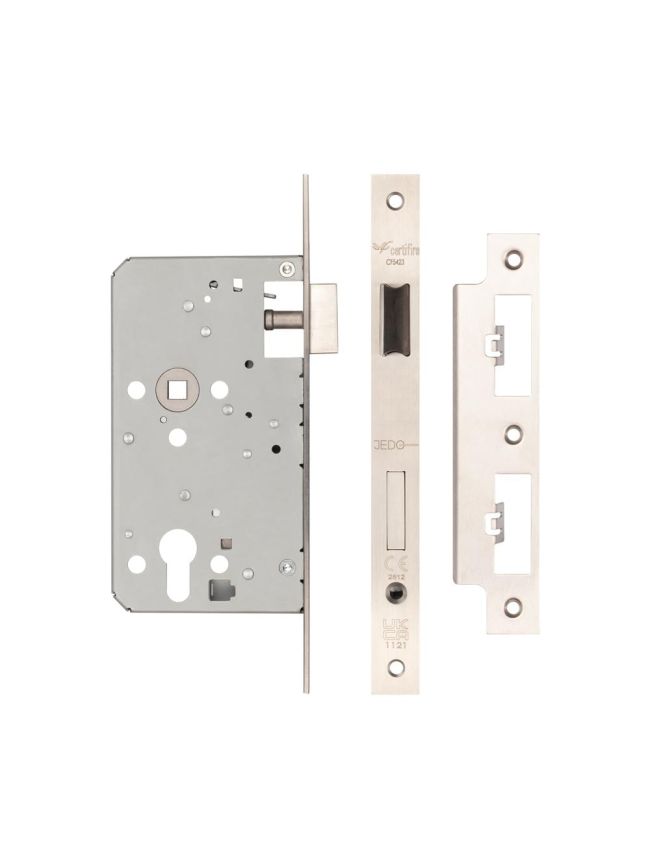 Jedo 72mm Din Escape Locks 60mm Backset Satin Stainless Steel - By Frelan Hardware - JL-DE60SSS