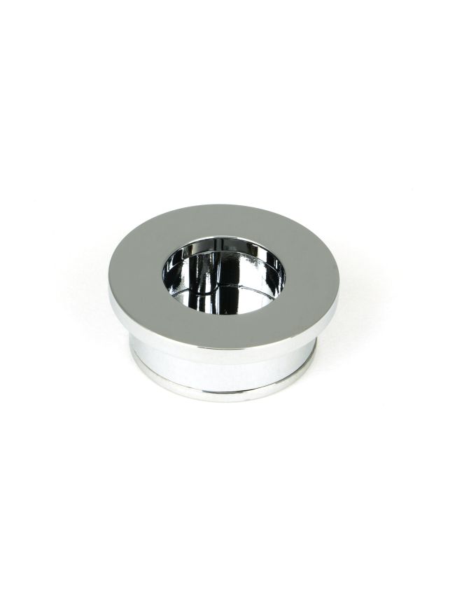 Polished Chrome 34mm Round Finger Edge Pull