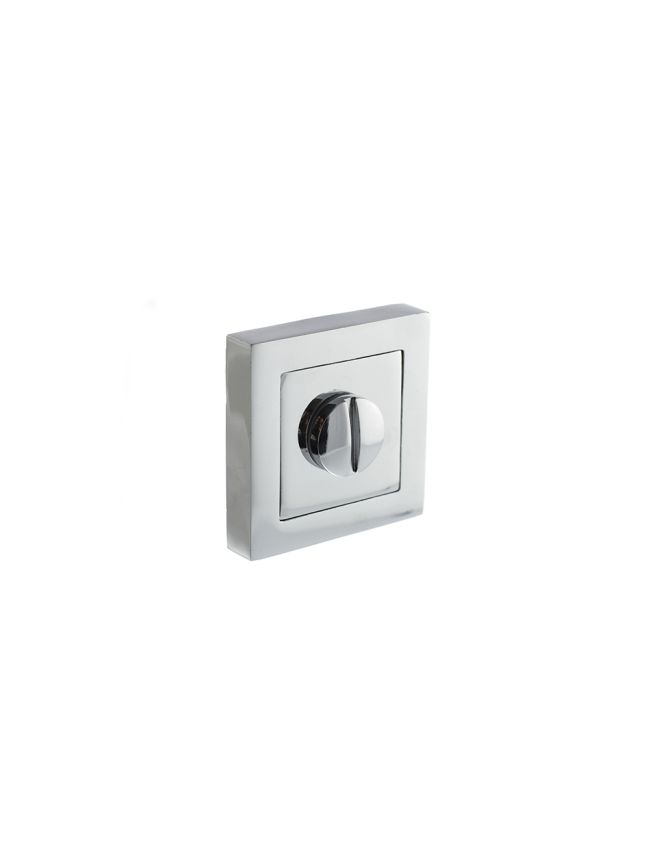 STATUS WC Turn and Release on S4 Square Rose - Polished Chrome