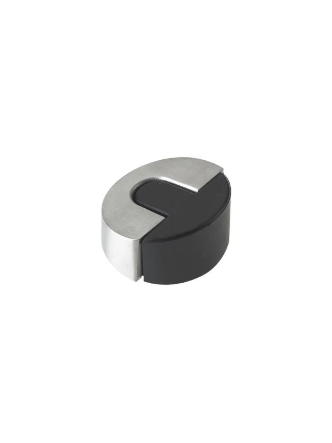 Zoo Hardware Door Stop Floor Mounted Sloped- 45mm dia - Satin Stainless
