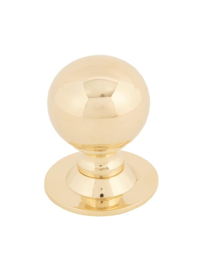Polished Brass Ball Cabinet Knob 31mm
