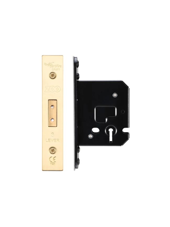 Zoo Hardware 3 Lever Dead Lock - 64mm C/W PVD Forend and Strike