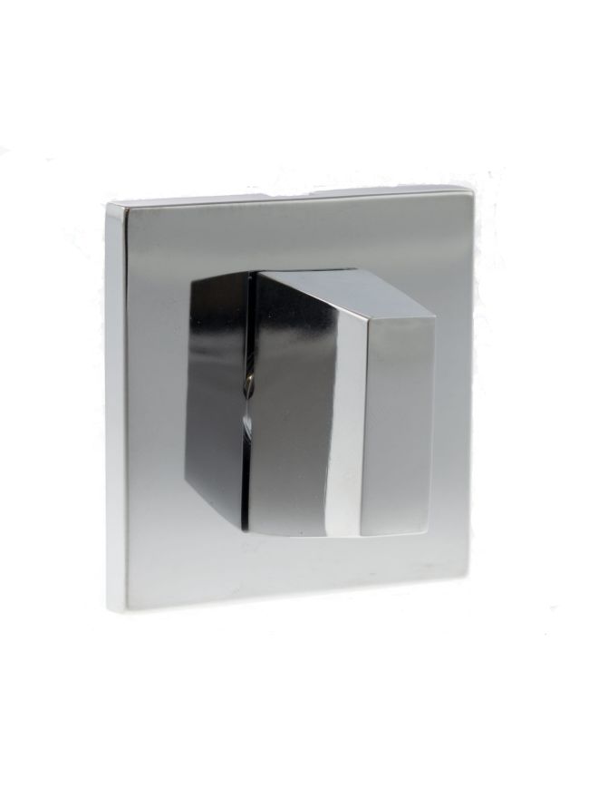 Tupai Rapido 5S Line WC Turn on 5mm Slimline Square Rose (bolt through fixing only) - Bright Polished Chrome