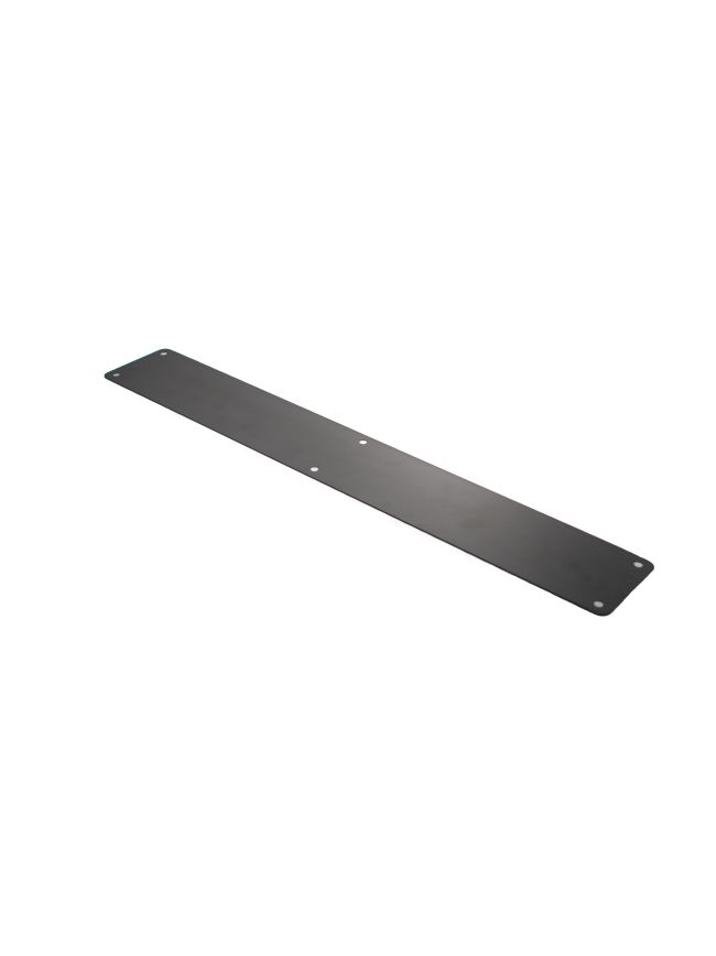 Atlantic Finger Plate Radius Corner Pre drilled with screws 700mm x 85mm - Matt Black