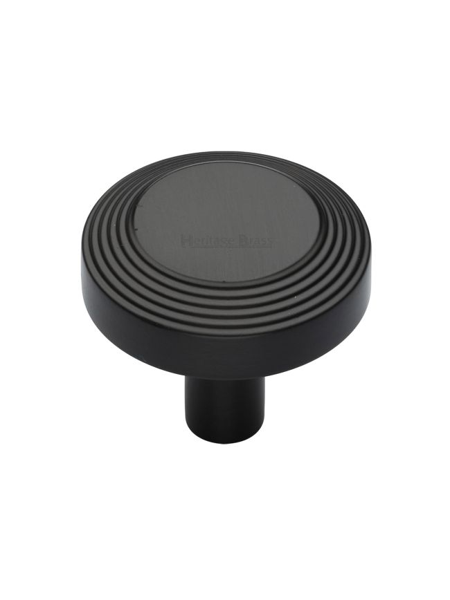 Heritage Brass Cabinet Knob Ridge Design 38mm Matt Bronze finishUK Registered Design Number 6194410