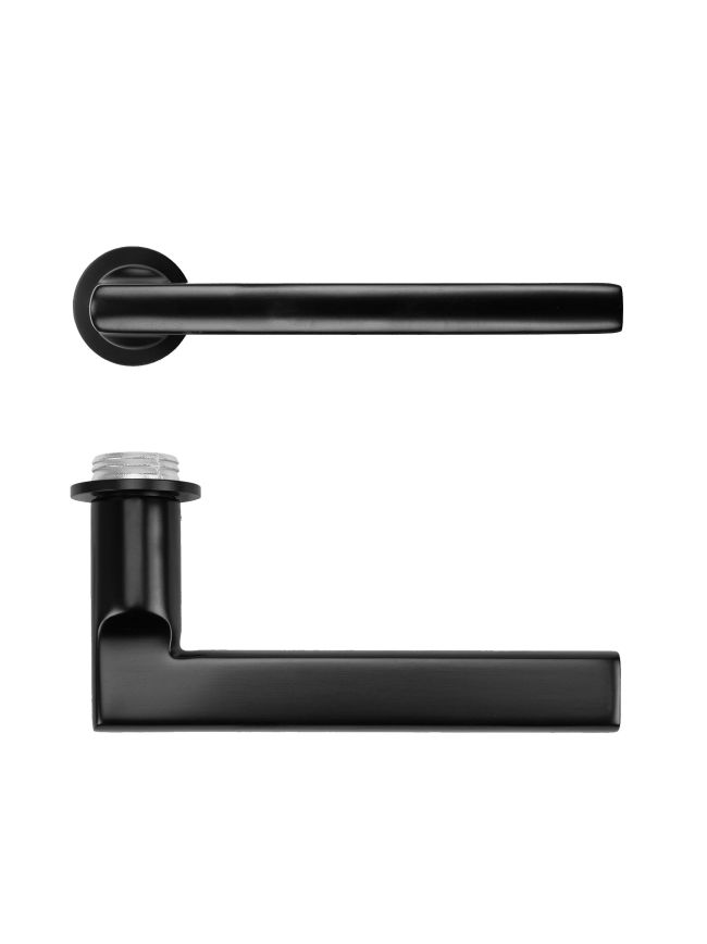 Zoo Hardware Varese Lever on 32mm Round Mini Rose - PVD Black