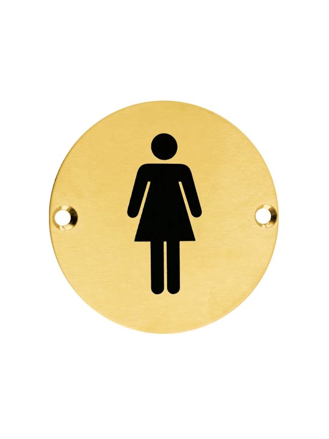 Zoo Hardware Sex Symbol - Female - 76mm dia - PVD Satin Brass